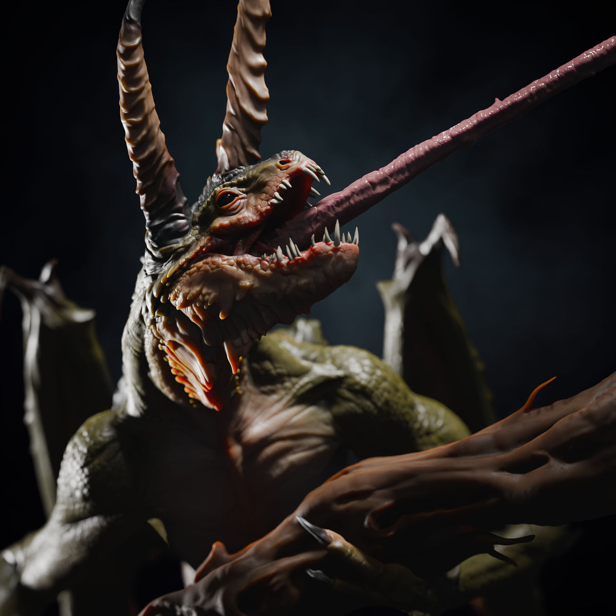 Adult Cameleon Dragon // D&D Miniature Monstrosity