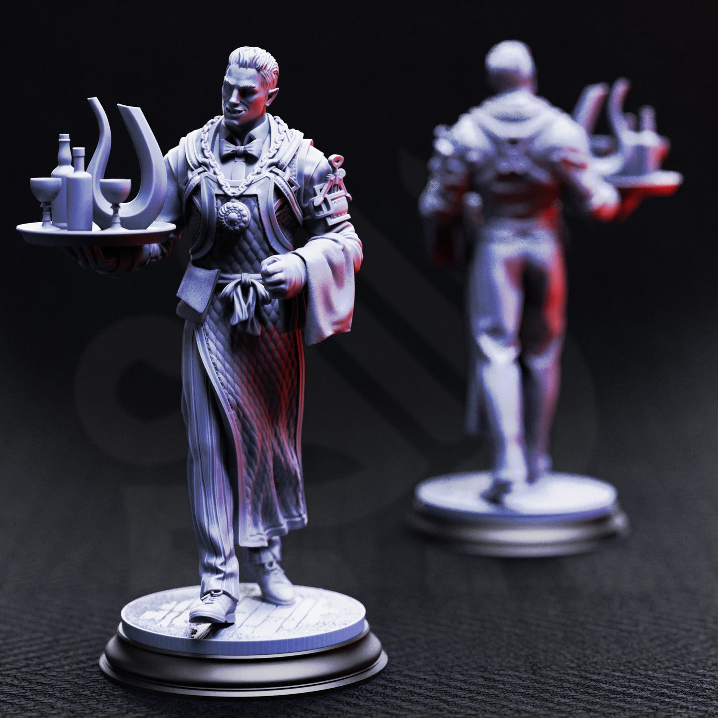 Aimar Batteus - Vampire Butler - Unmasked / 25mm - Miniature