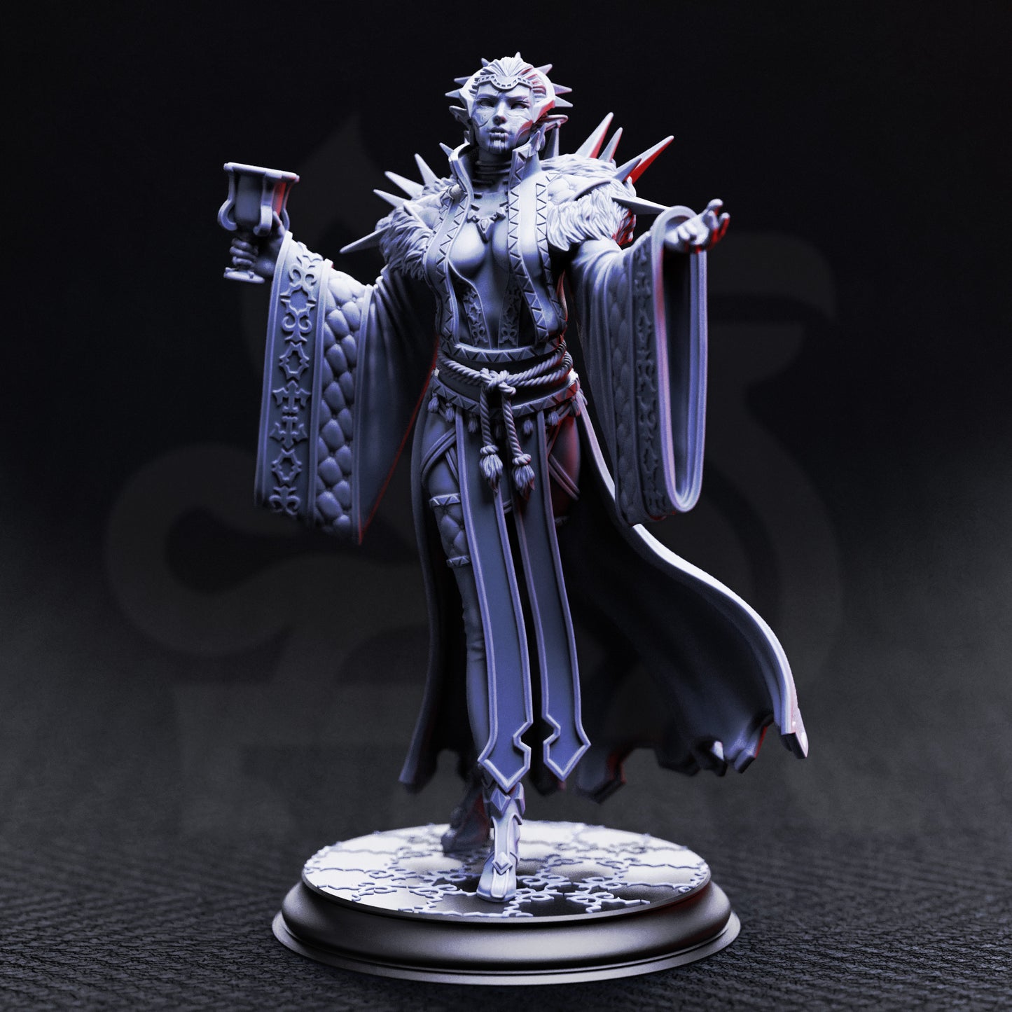 Baroness Noctra de Blanc - Vampire Lady - Masked / 25mm - Miniature