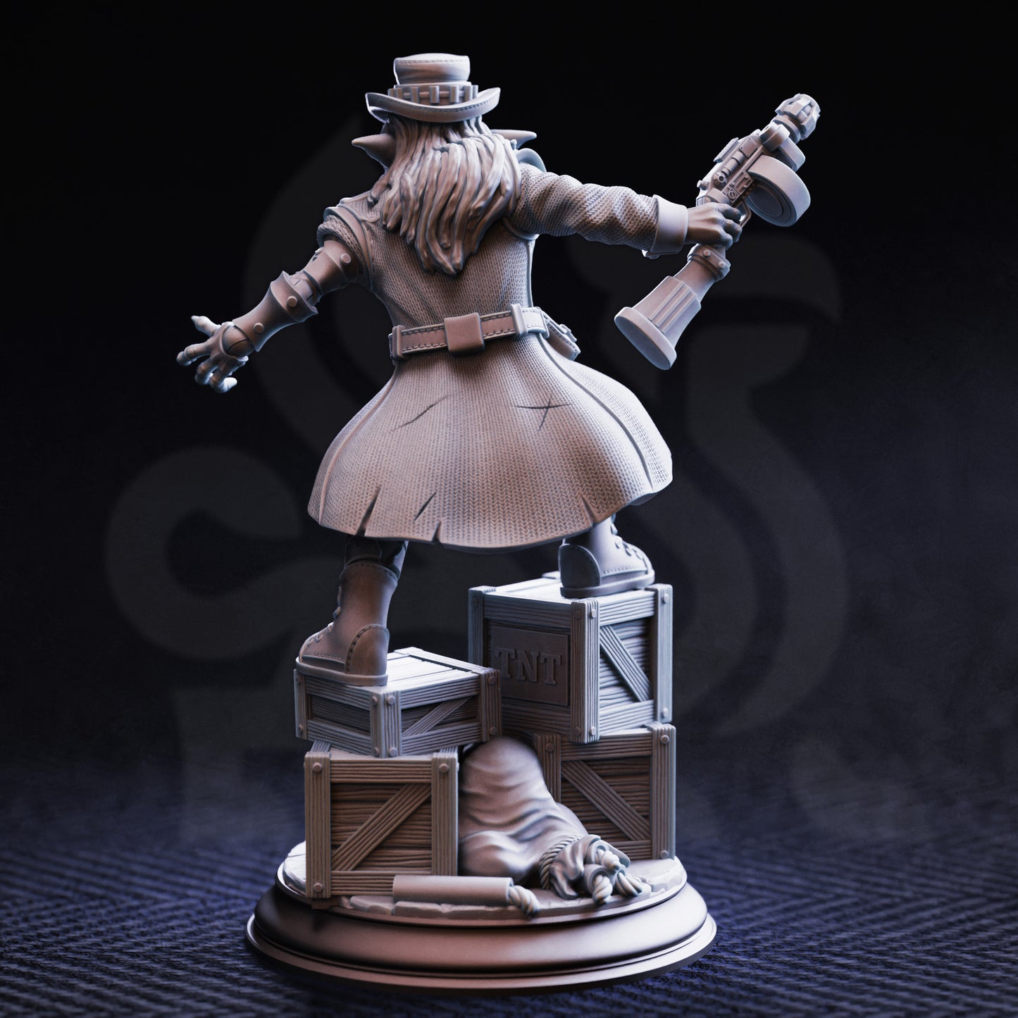 Brains - Maniac Goblin Gangster // Gunslinger // DND Miniature