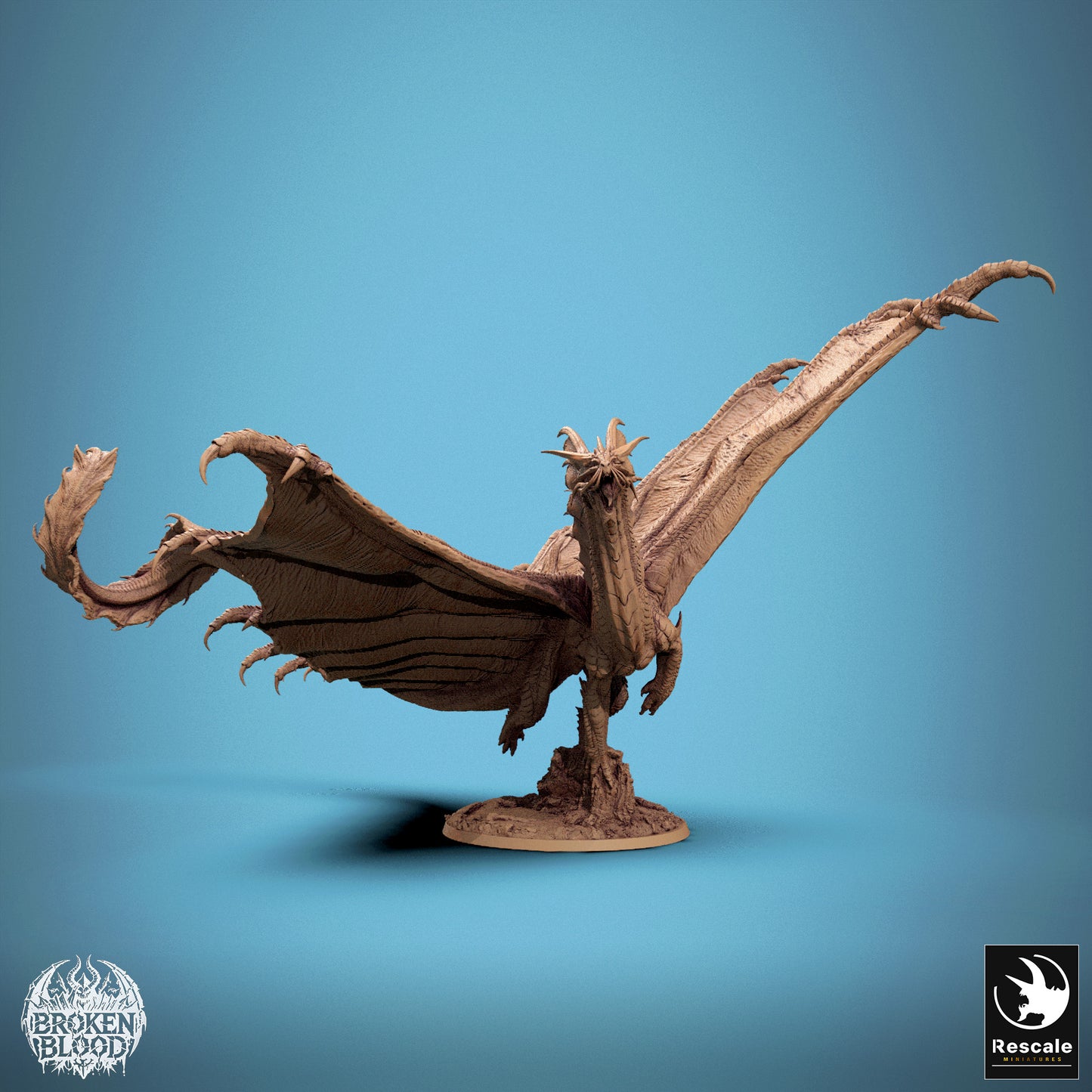 Old Gold Dragon Flying