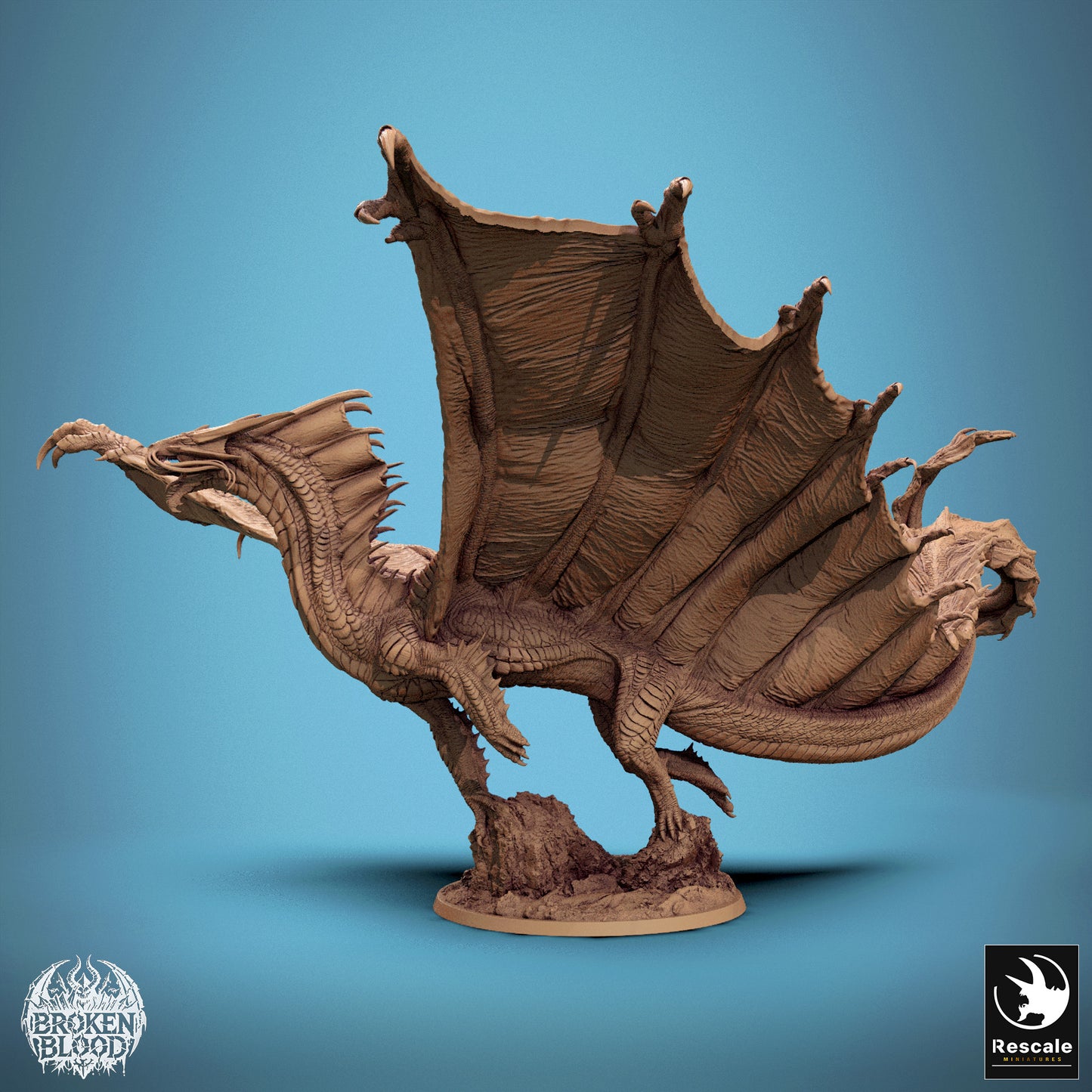 Old Gold Dragon Flying