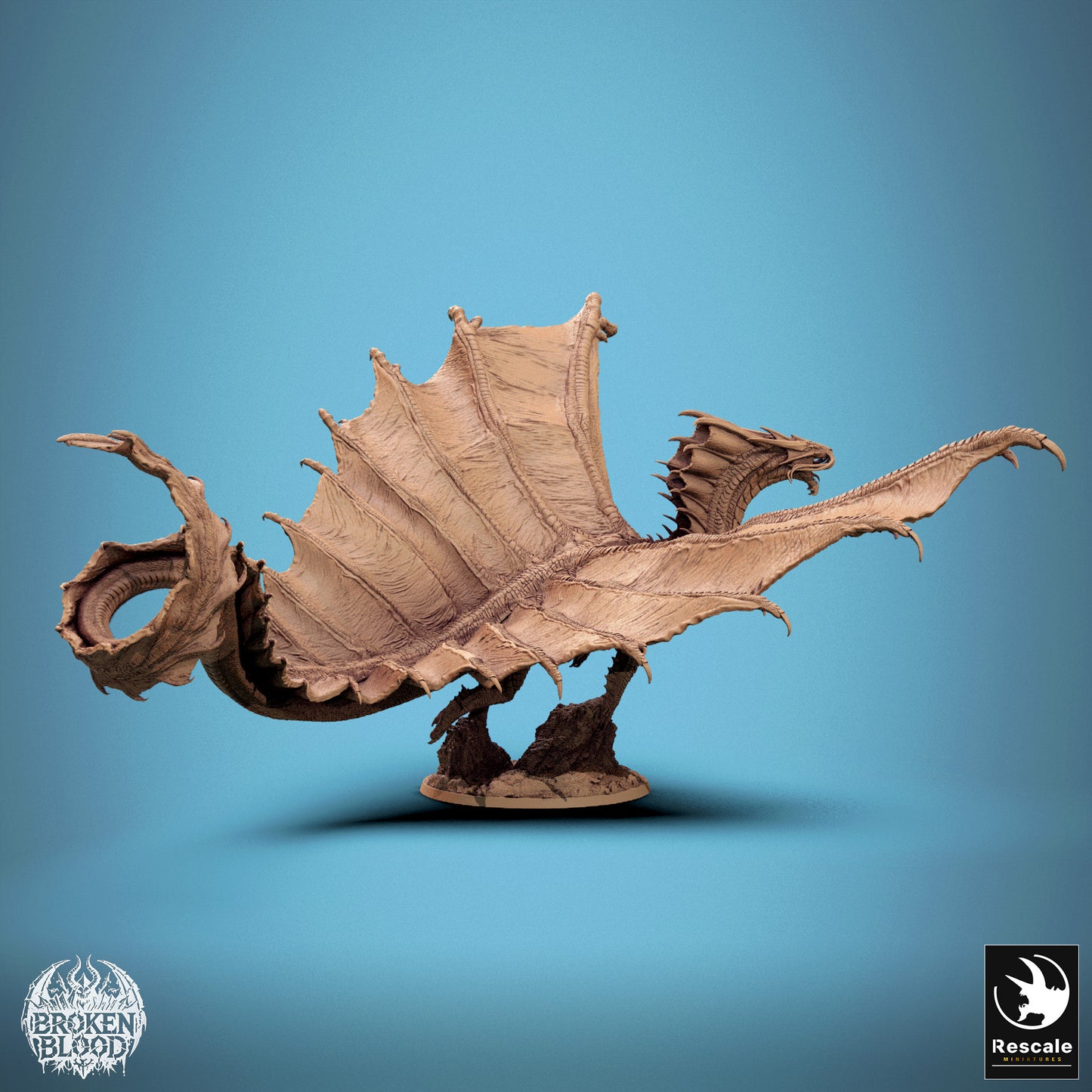 Old Gold Dragon Flying