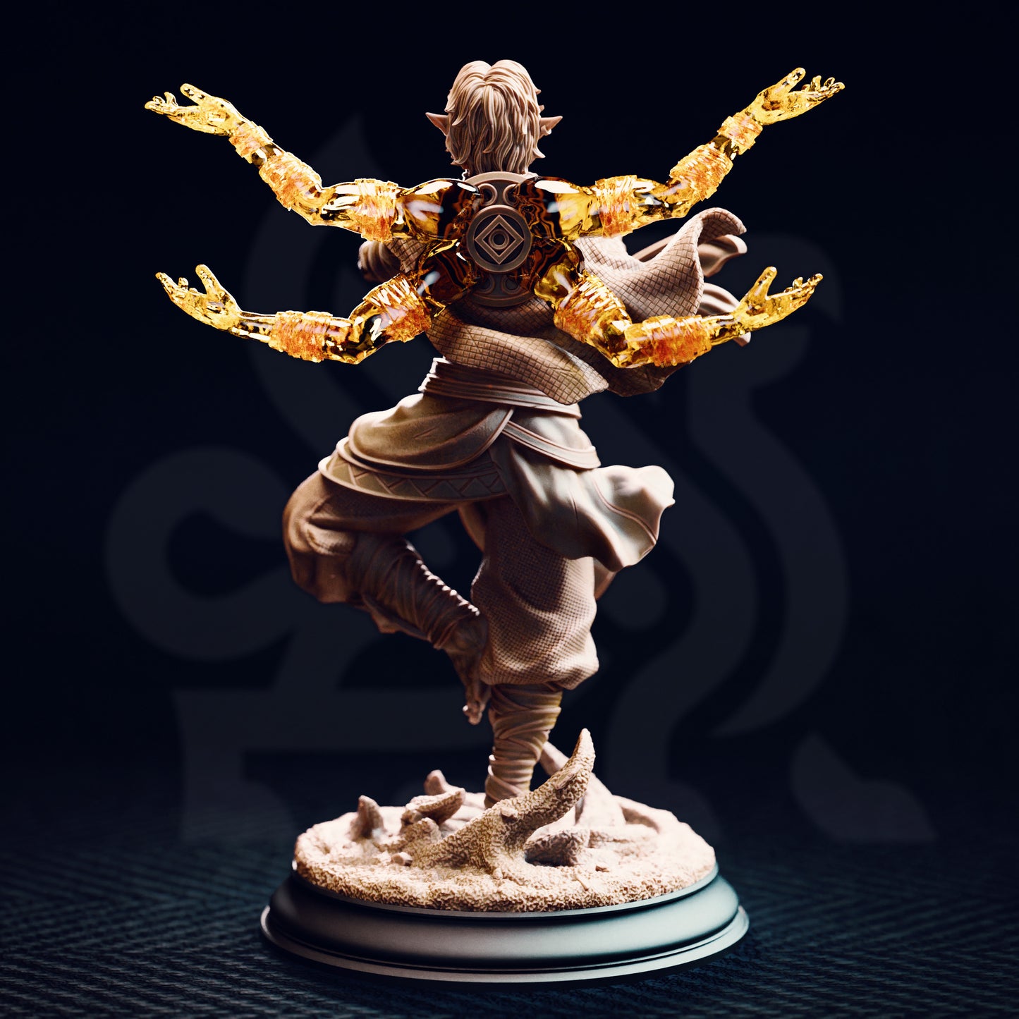 Caryian - Monk of the Astral Sun - DND Miniature