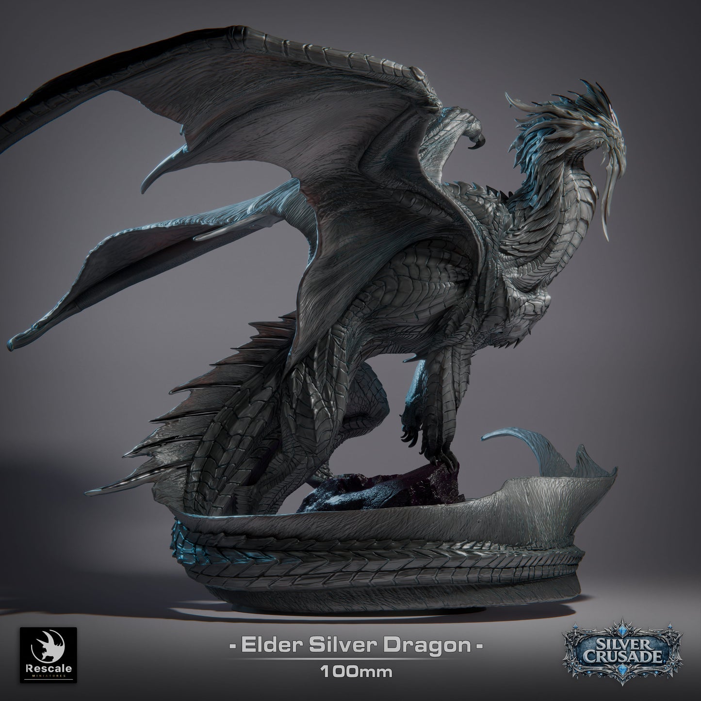 Elder Silver Dragon - D&D Miniature
