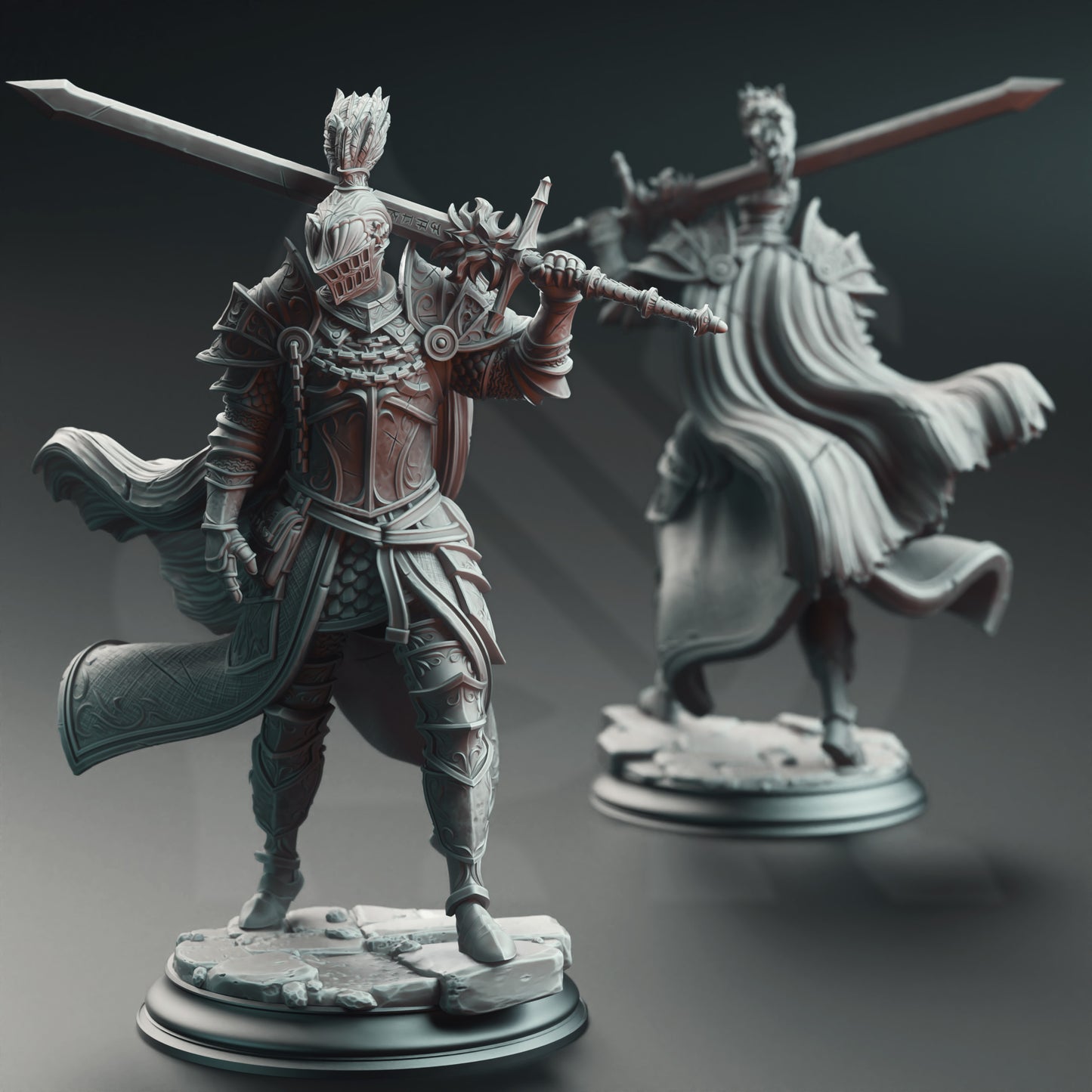 Lothar Black Knight Figurine | FantasyForge