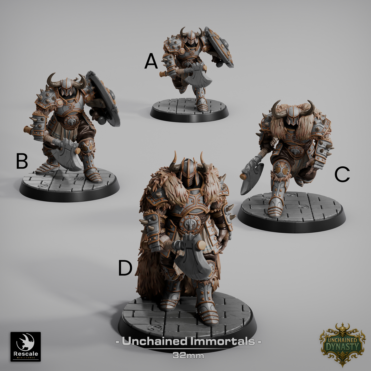 Unchained Immortals OneHanded Axe // DND Miniature