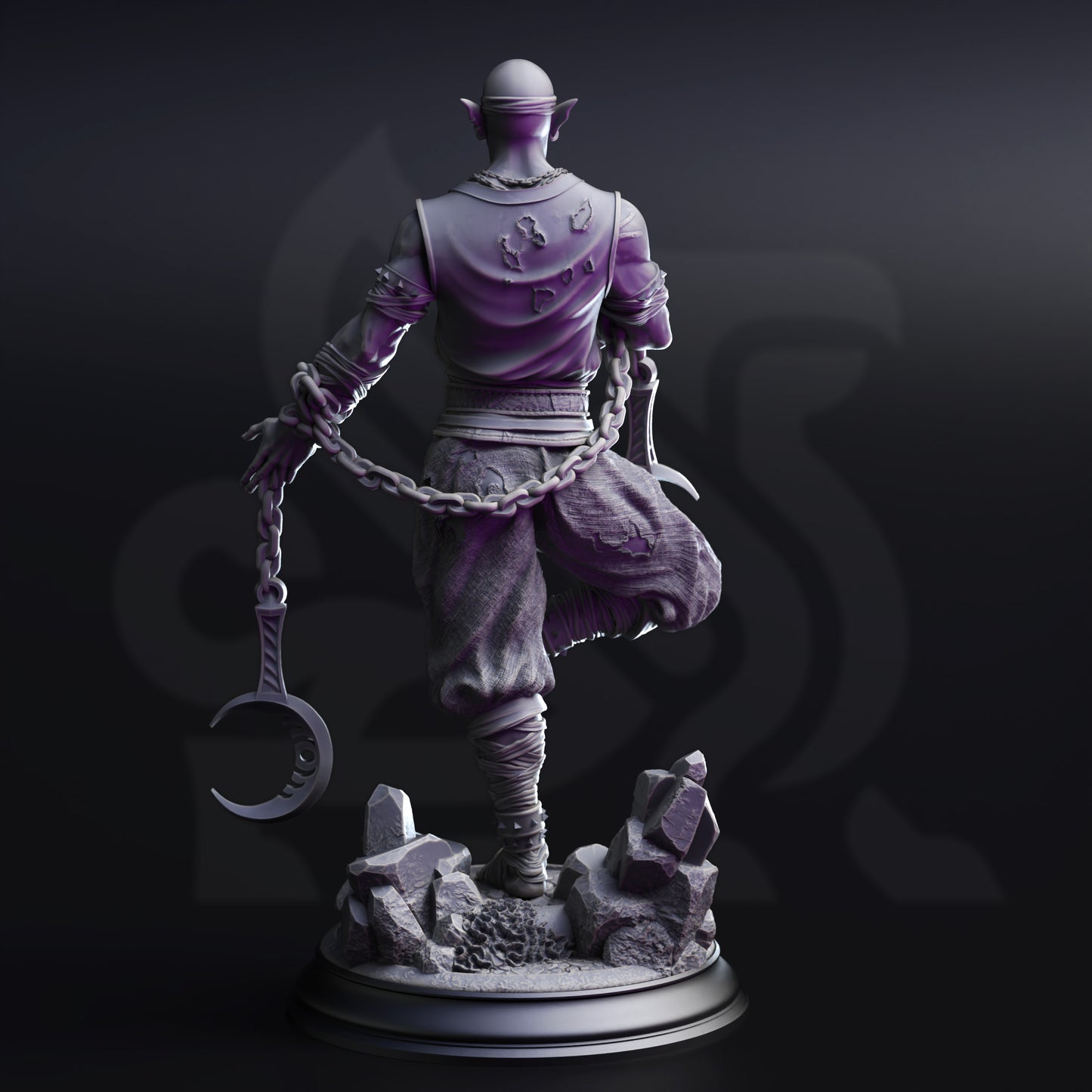 Uxas the Reborn - Drow Monk