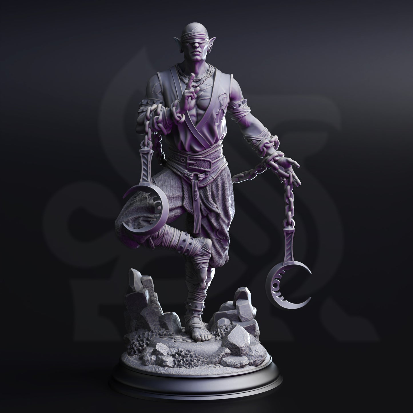 Uxas the Reborn - Drow Monk