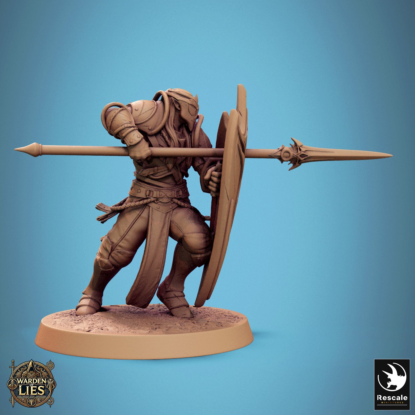 Moon Elf Sentinel – Spear & Shield