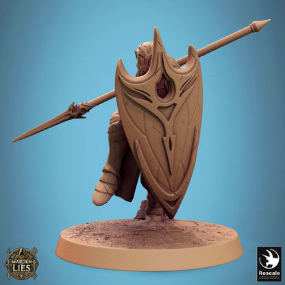 Moon Elf Sentinel – Spear & Shield