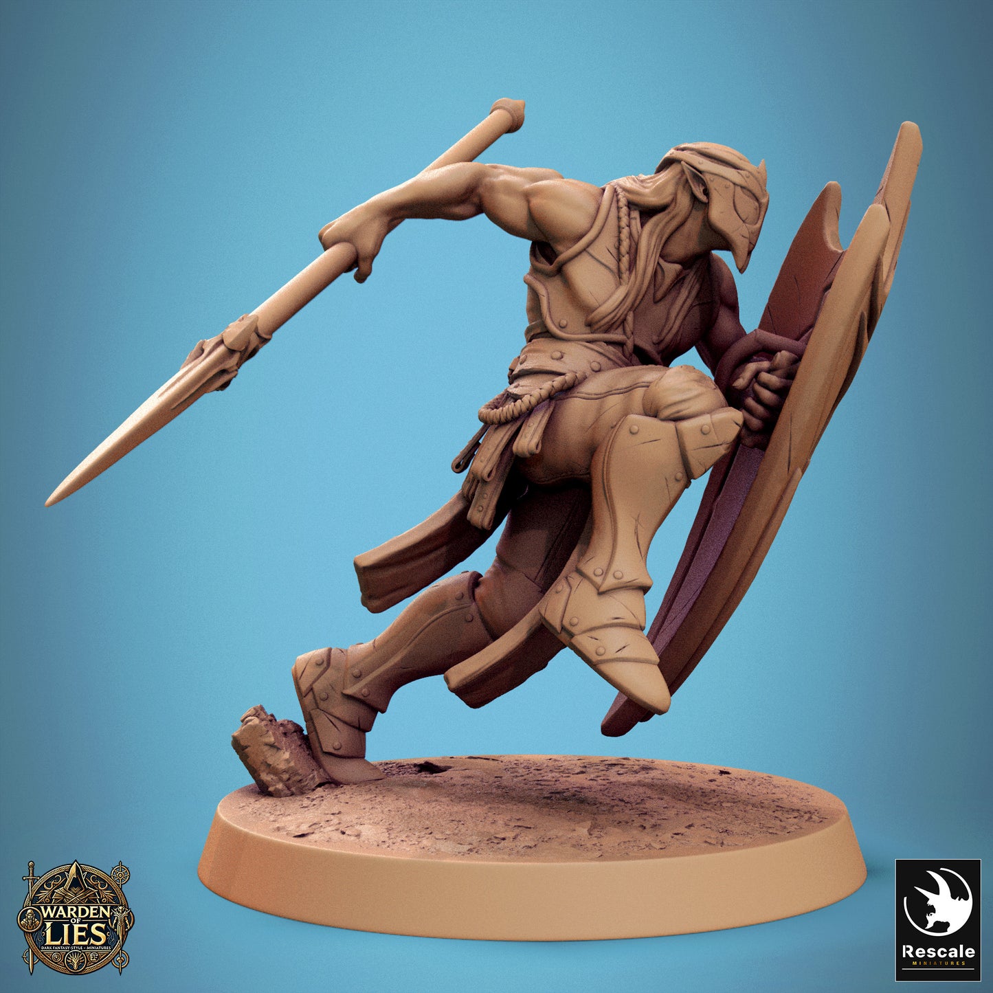 Moon Elf Sentinel – Spear & Shield