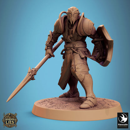 Moon Elf Sentinel – Spear & Shield