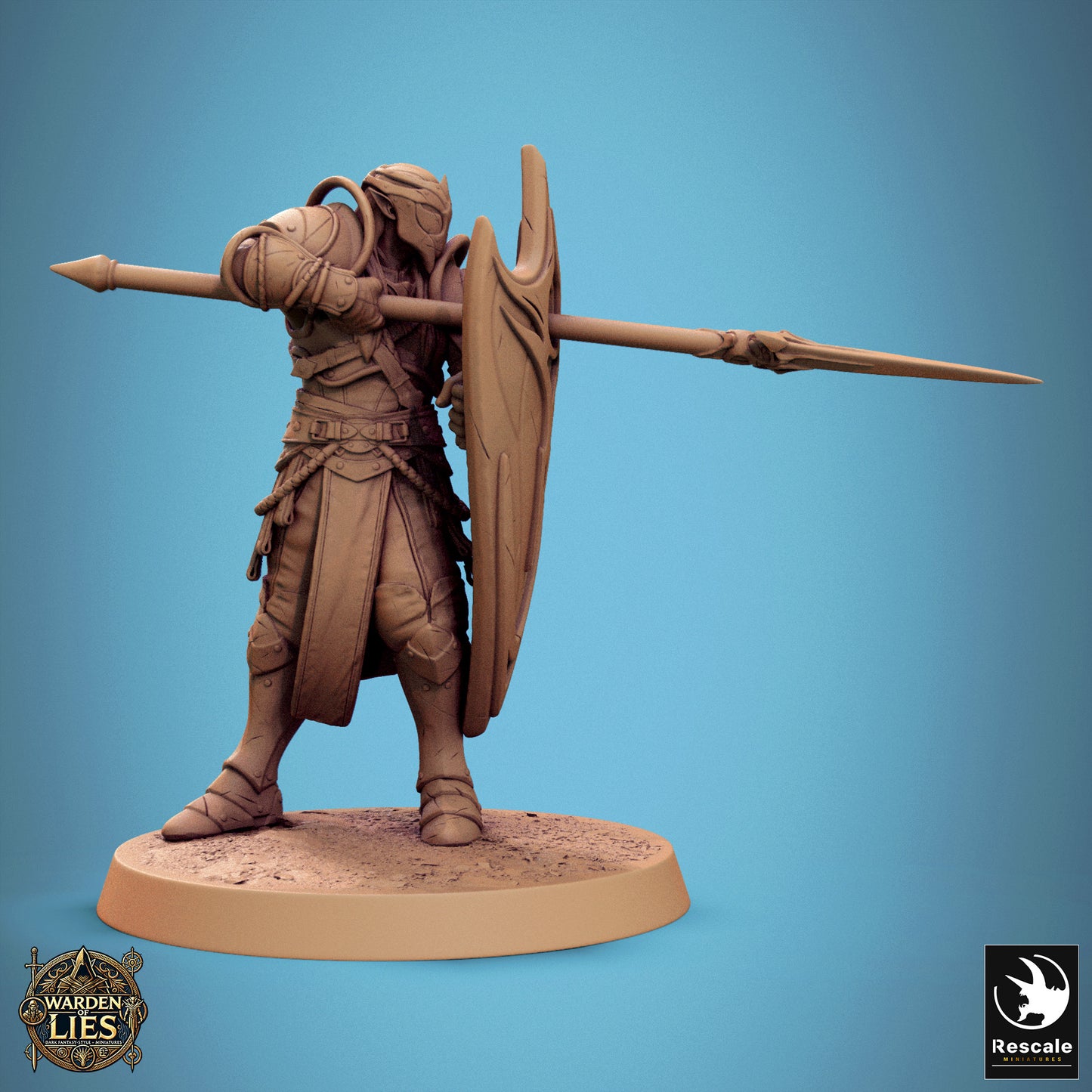 Moon Elf Sentinel – Spear & Shield