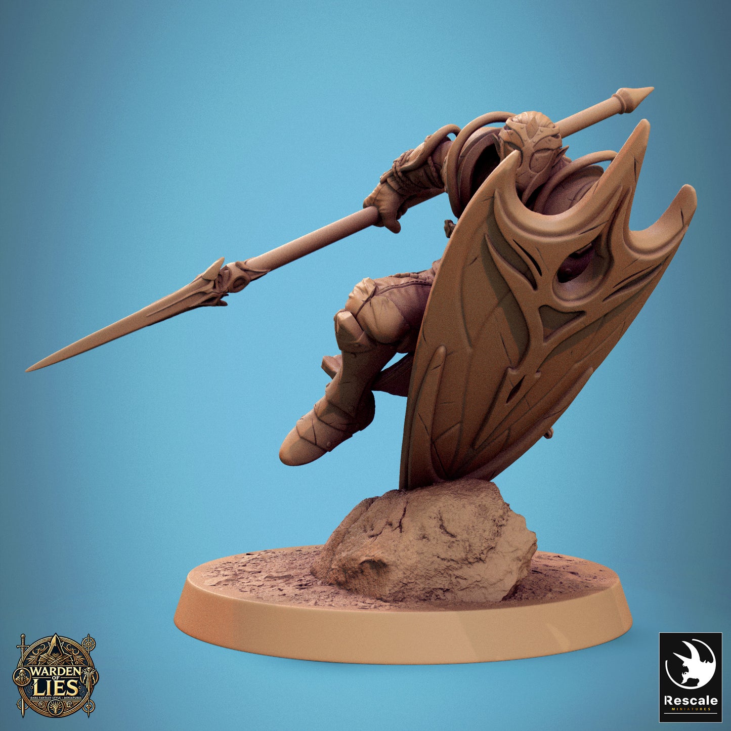 Moon Elf Sentinel – Spear & Shield