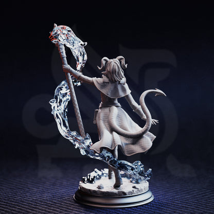 Aria the Faithful - Tiefling Sorceress - D&D Miniature
