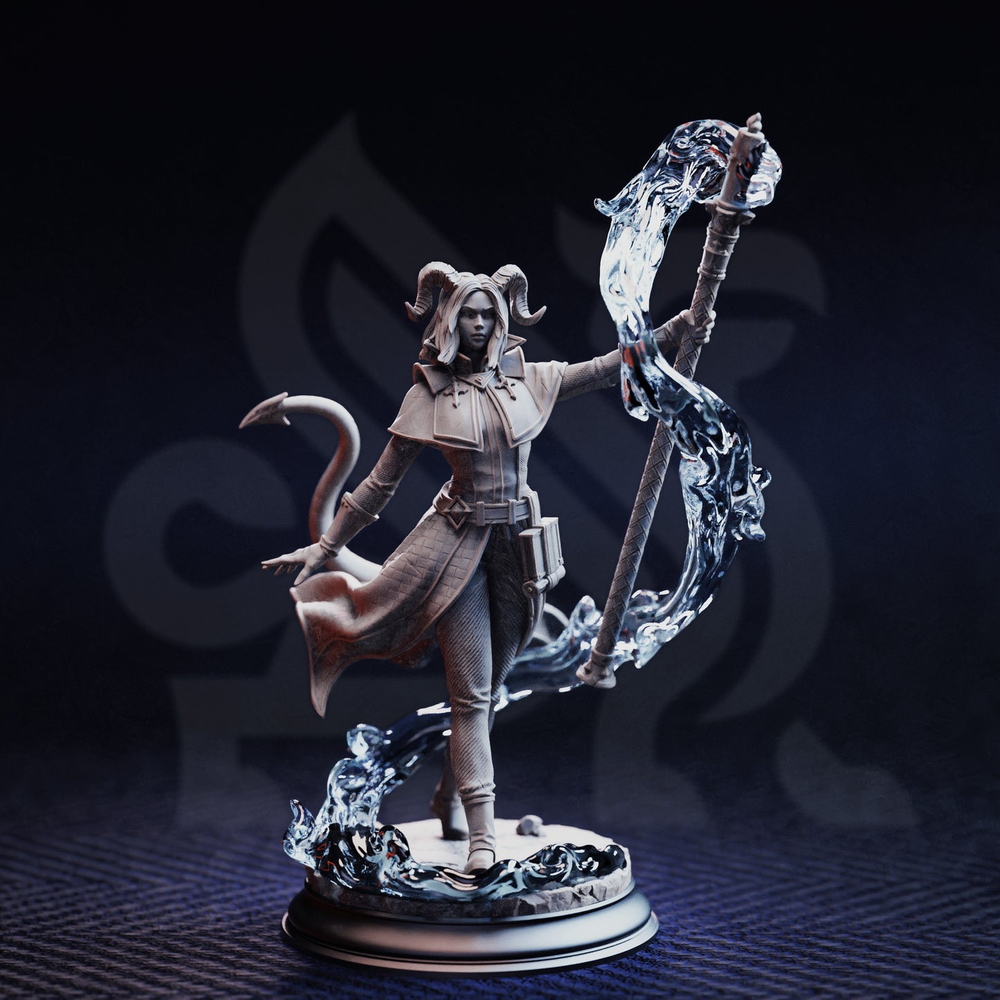 Aria the Faithful - Tiefling Sorceress - D&D Miniature