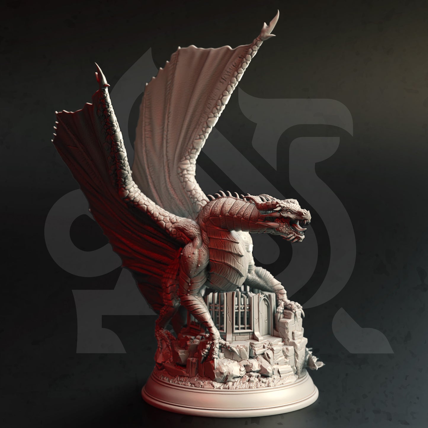 <img src="aurestia-ancient-golden-dragon.jpg" alt="3D printed miniature of Aurestia, the Ancient Golden Dragon, showcasing a majestic dragon with shimmering golden scales, large wings, and intricate details, exuding a regal and powerful presence" />