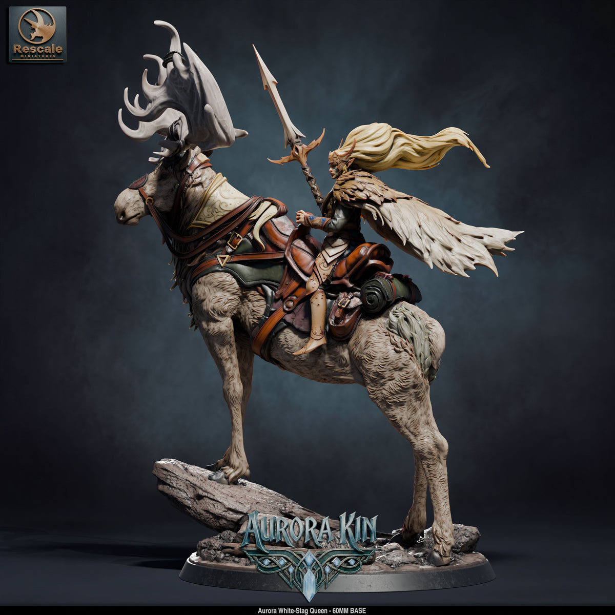 Aurora Stag Queen // D&D Miniature