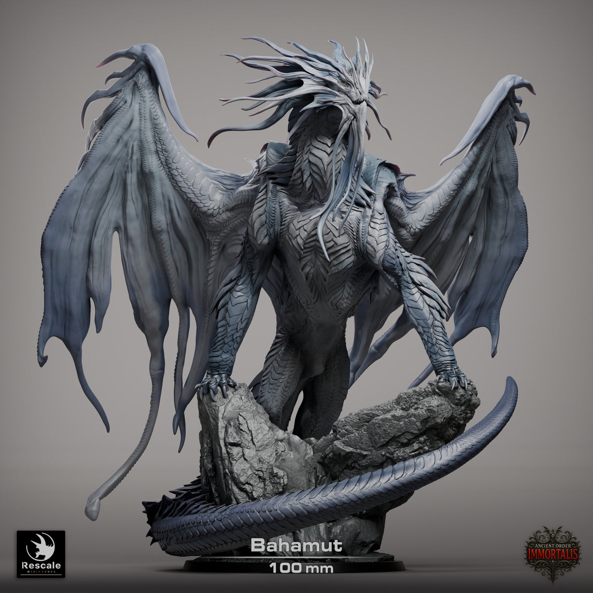 Bahamut The Platinum Dragon // DND Dragon