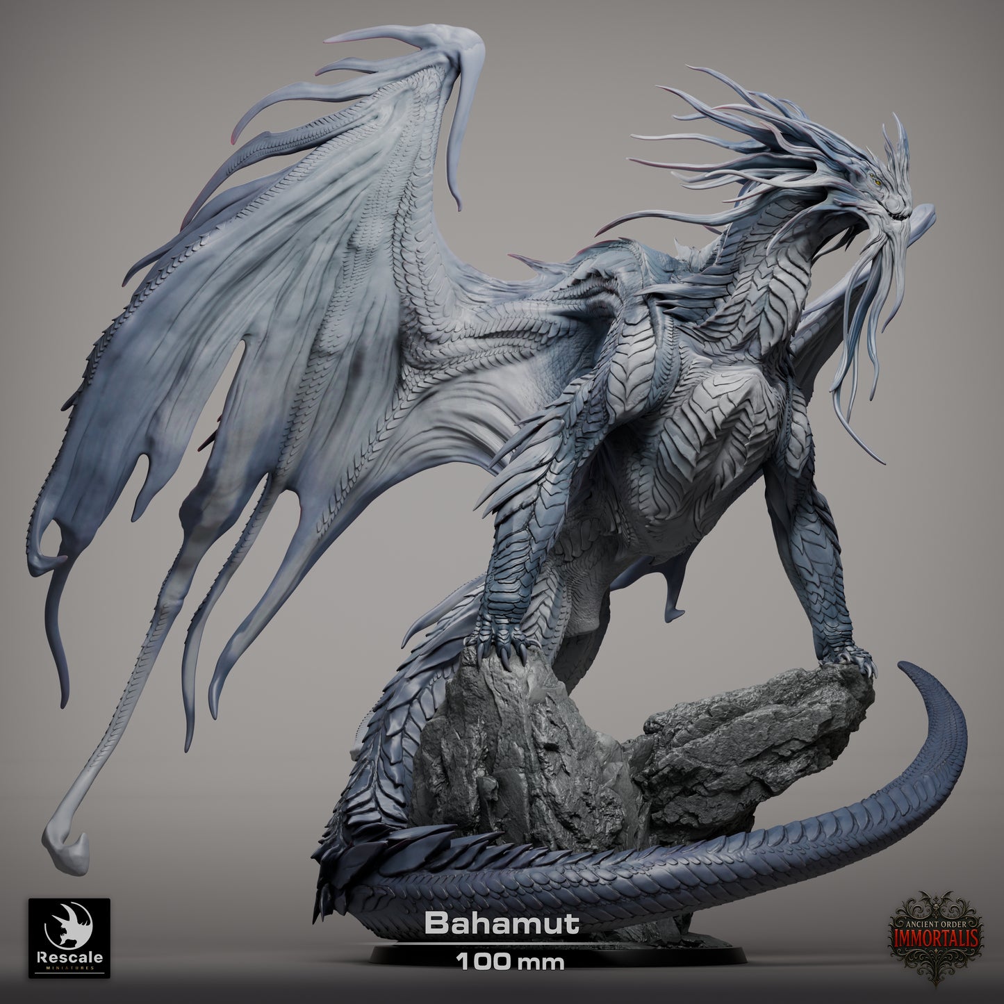 Bahamut The Platinum Dragon // DND Dragon