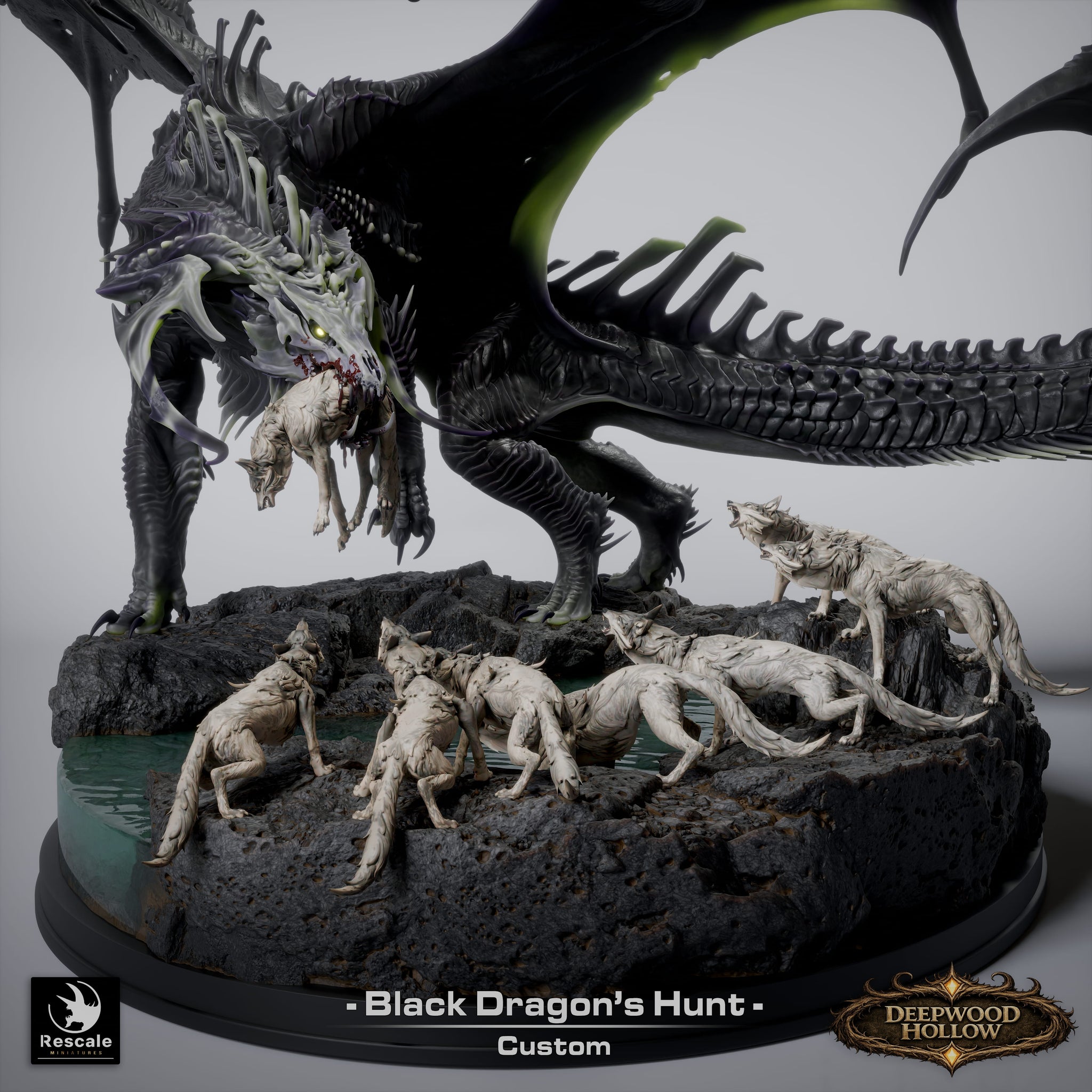 Black Dragon Hunting // D&D Monster Diorama