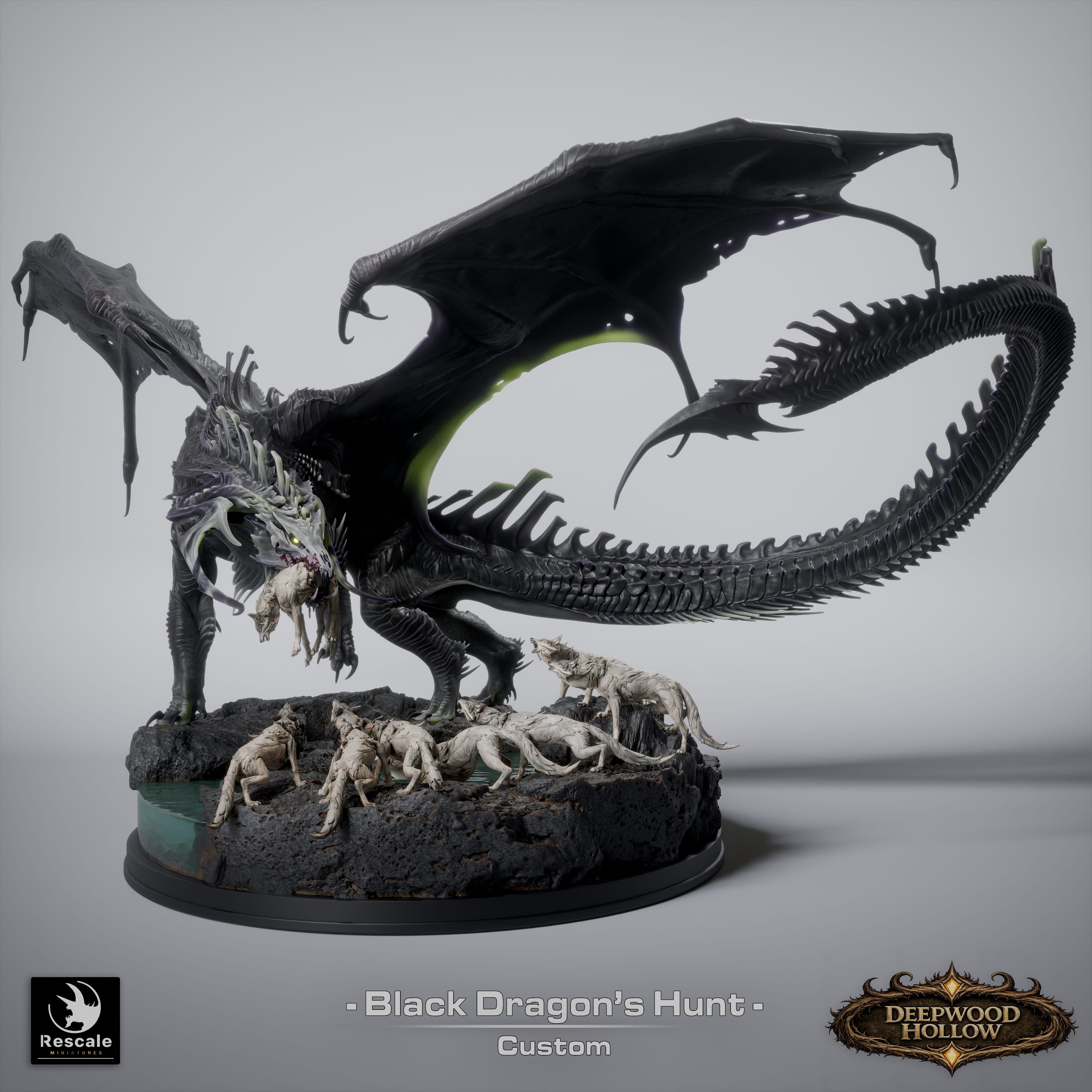 Black Dragon Hunting // D&D Monster Diorama