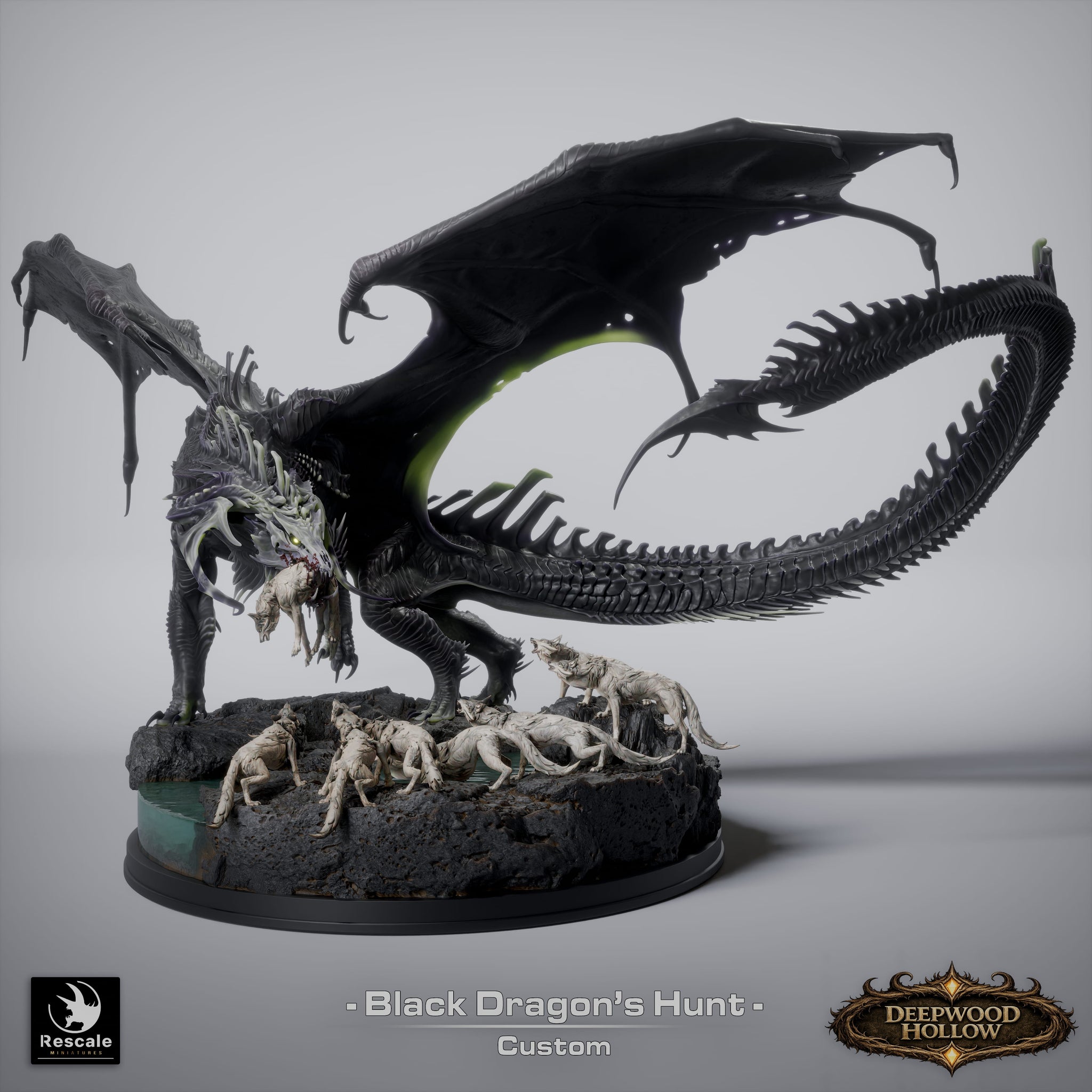 Black Dragon Hunting // D&D Monster Diorama