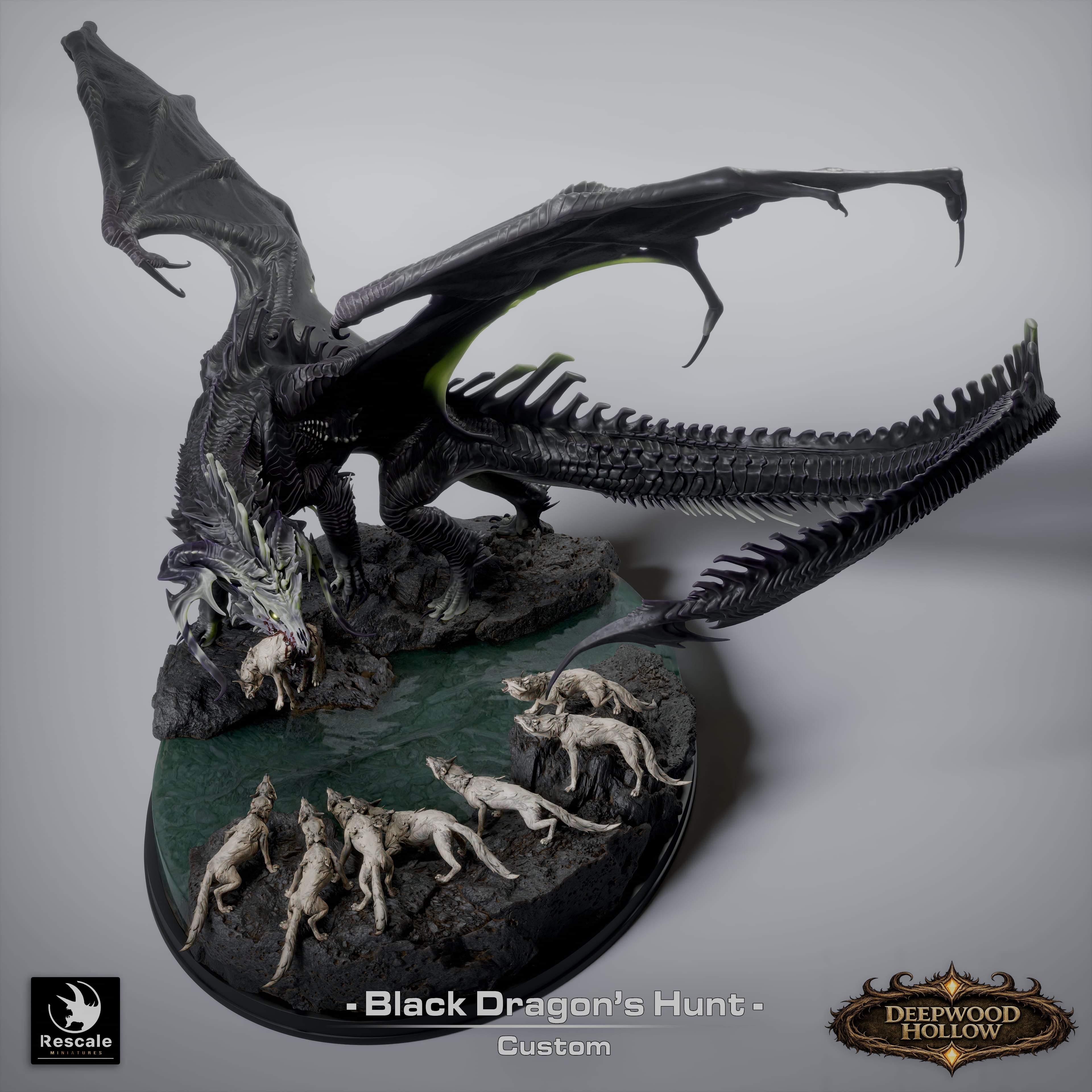 Black Dragon Hunting // D&D Monster Diorama
