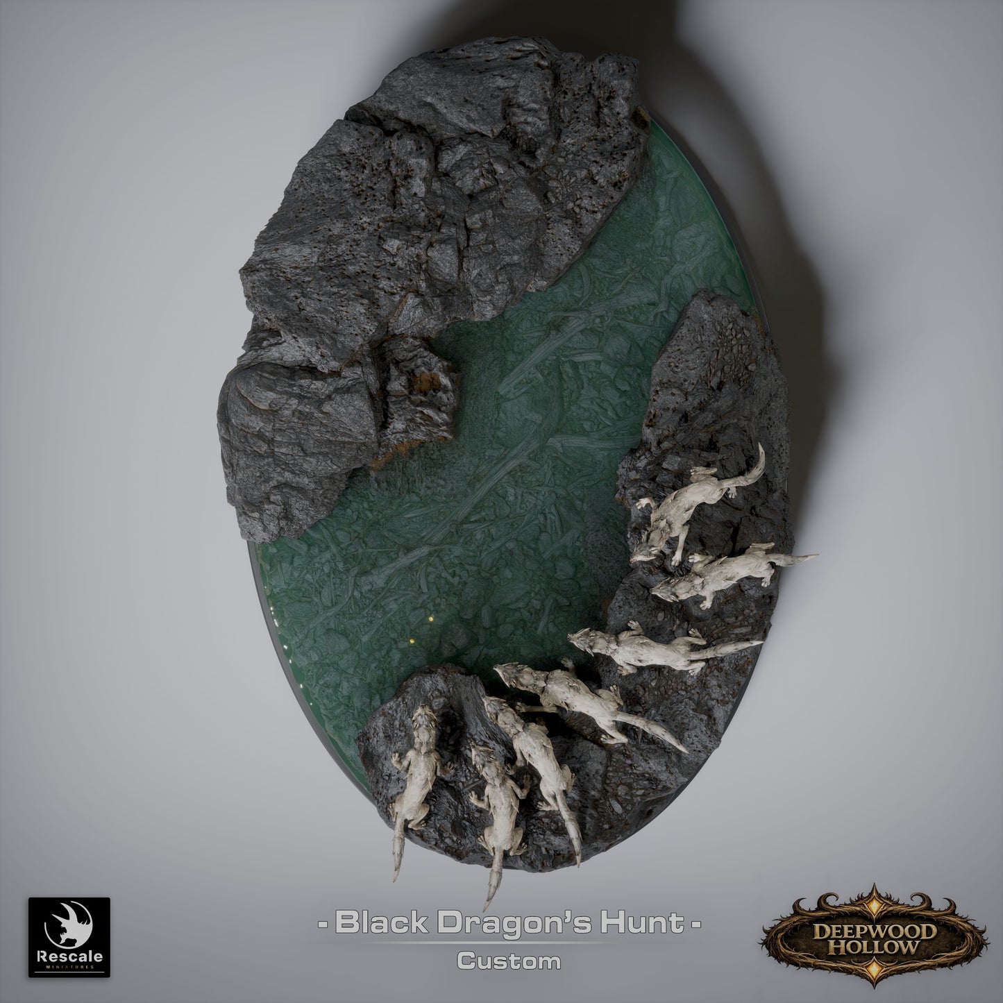 Black Dragon Hunting // D&D Monster Diorama