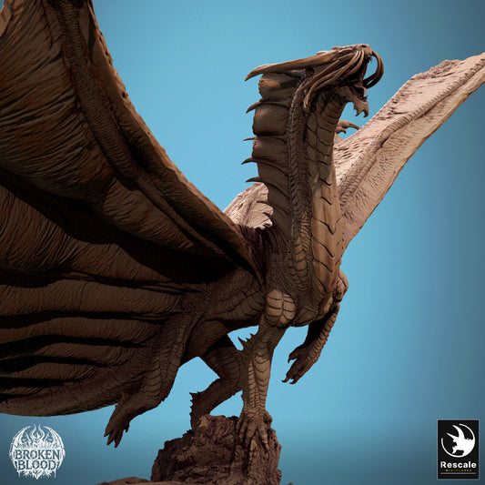 Old Gold Dragon Flying