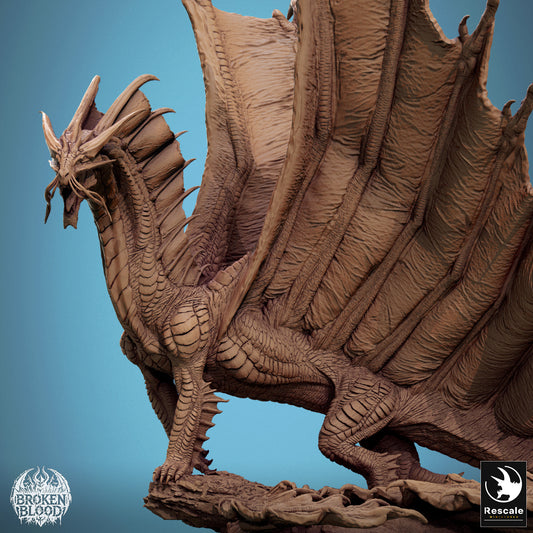 Old Gold Dragon Walking