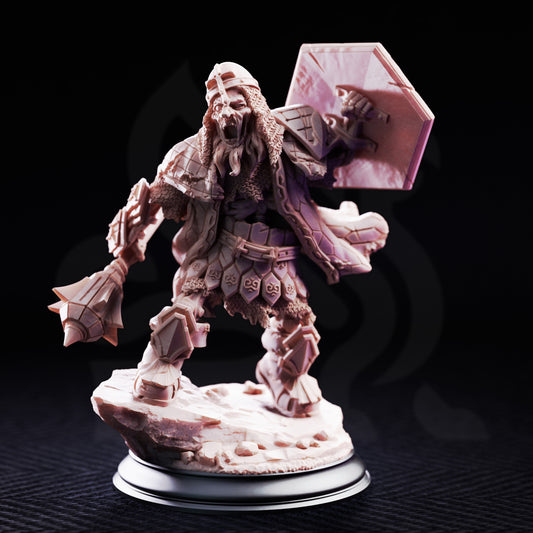 Undead Dwarven Brothers undead dwarf warrior miniatures with detailed armor and weapons for tabletop gaming