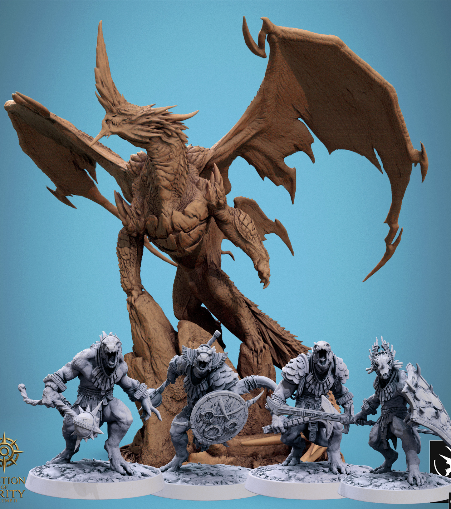 Adult Blue Dragon Encounter - D&D Miniatures
