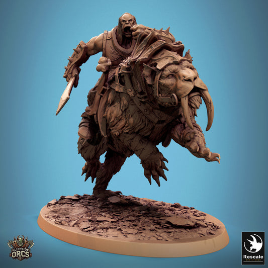 Orcs mounted on Sabertooth