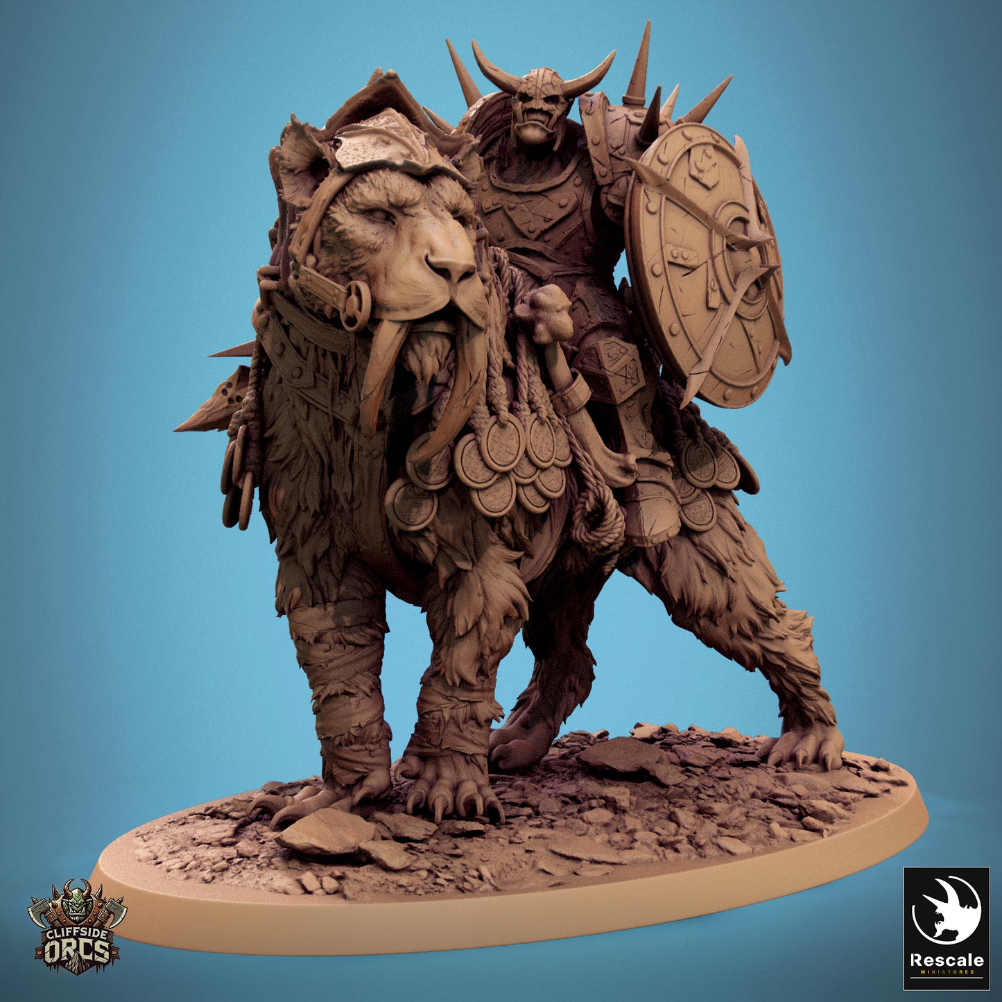 Orcs mounted on Sabertooth