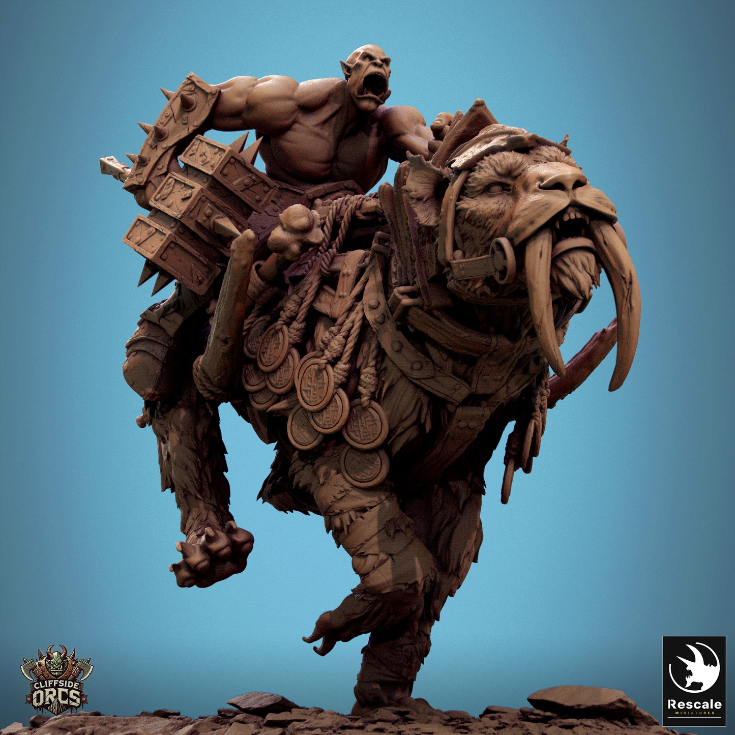 Orcs mounted on Sabertooth