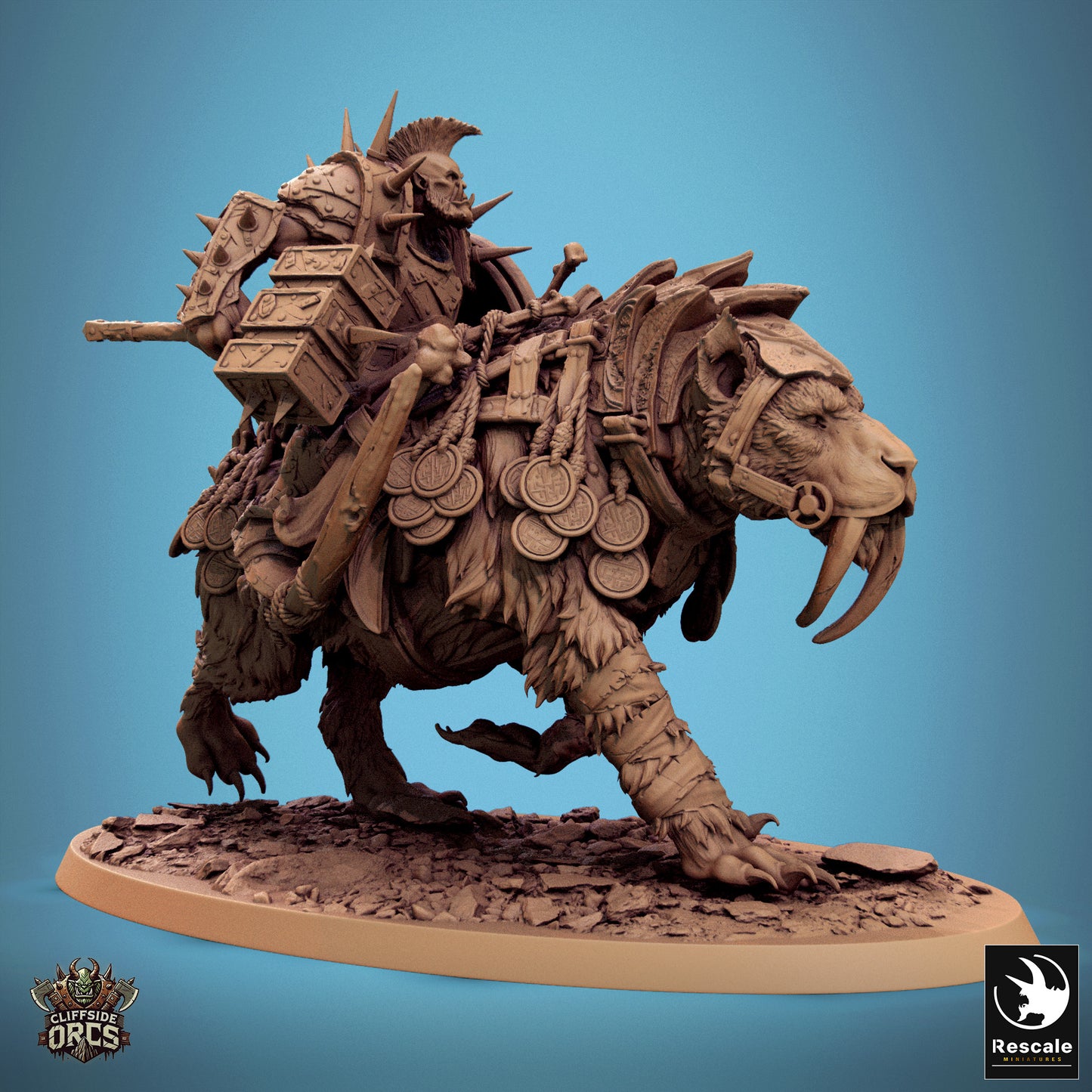 Orcs mounted on Sabertooth