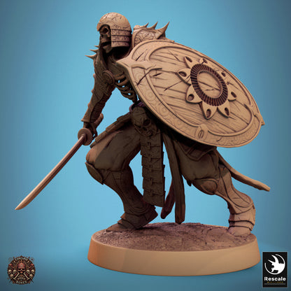 Oriental Skeleton with Sword and Shield