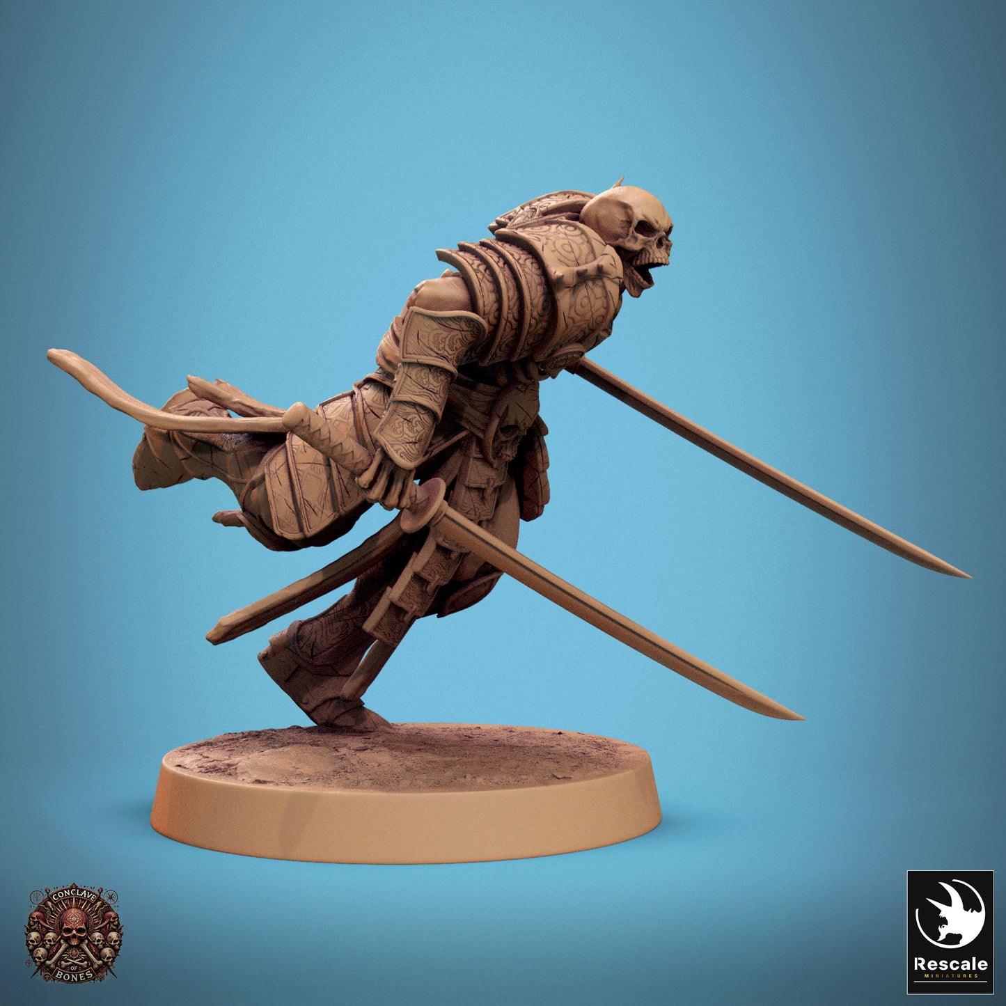 Oriental Skeleton with Dual Sword