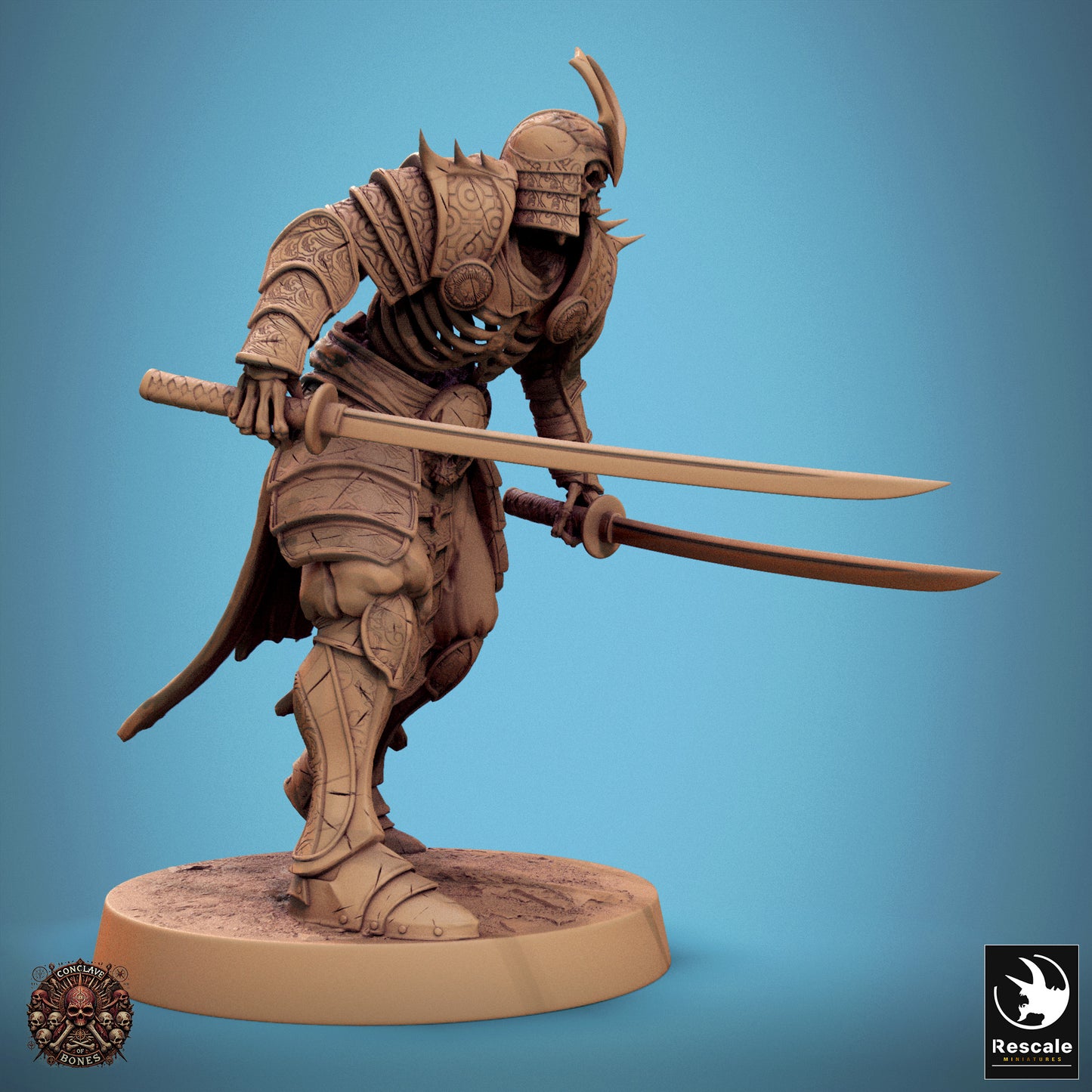 Oriental Skeleton with Dual Sword