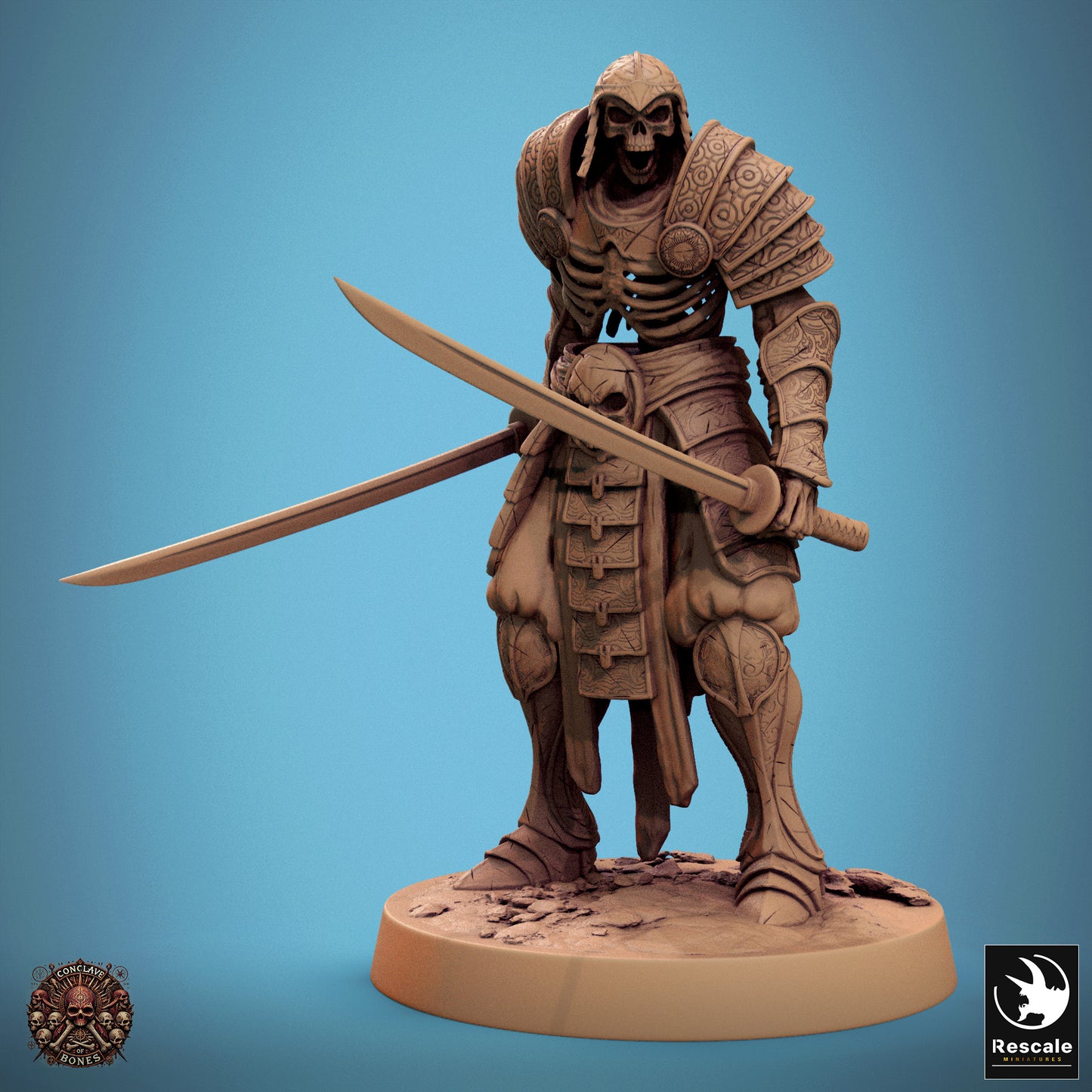 Oriental Skeleton with Dual Sword