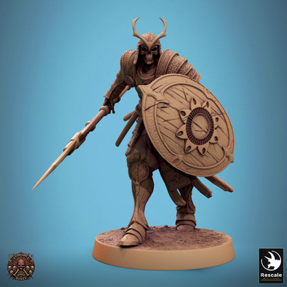 Oriental Skeleton with Spear and Shield