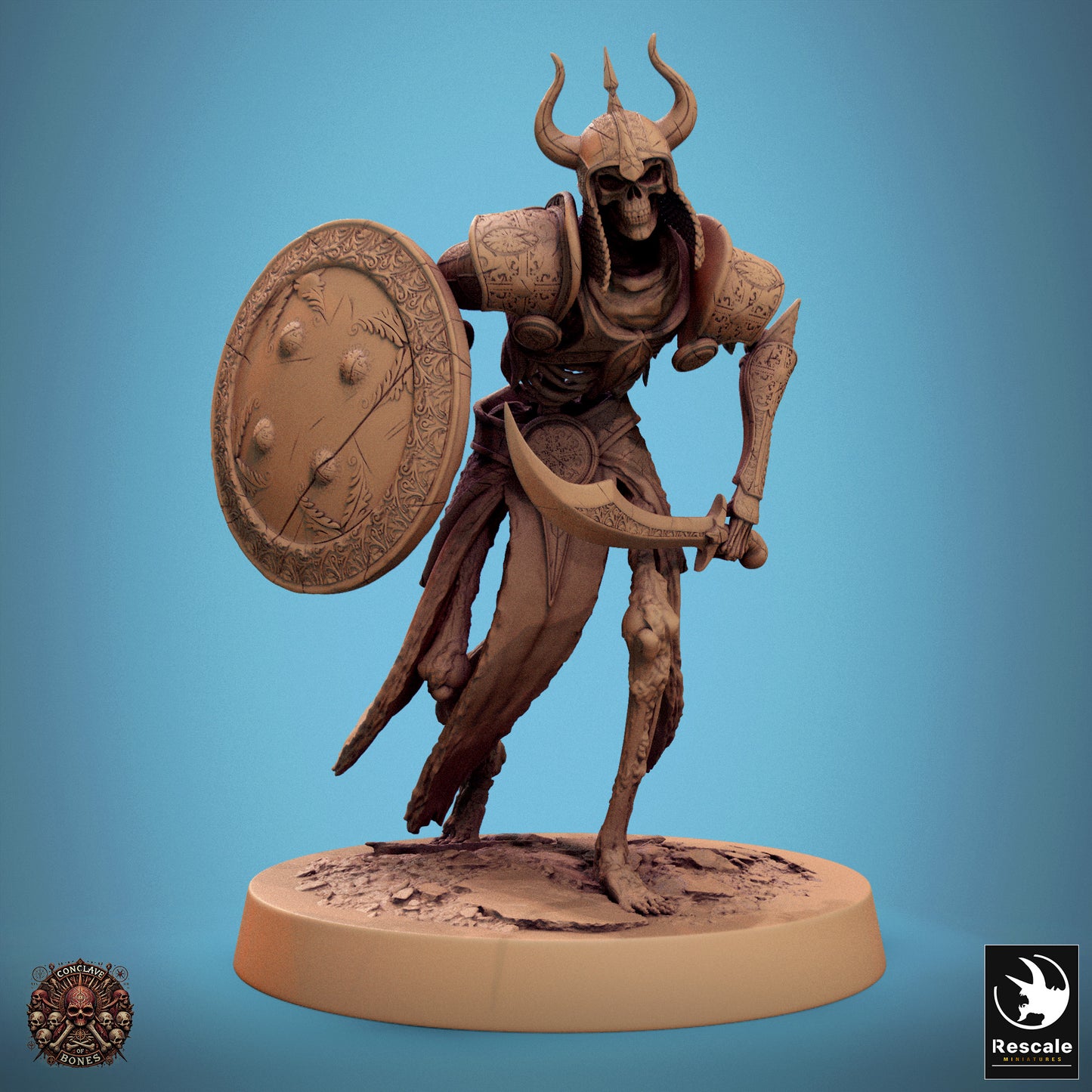 Persian Skeleton Swordsman with shield