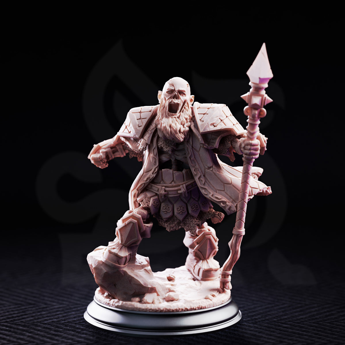 Undead Dwarven Brothers dark fantasy dwarf miniatures with decayed armor and weapons for D&D campaigns