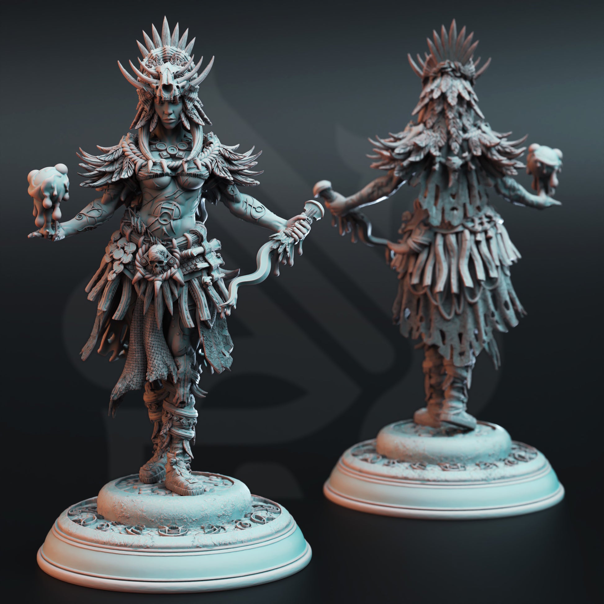 Driga Blood Mage Miniature | FantasyForge Romania