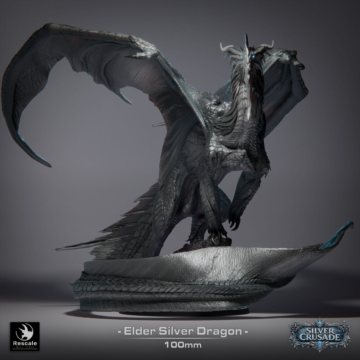 Elder Silver Dragon - D&D Miniature