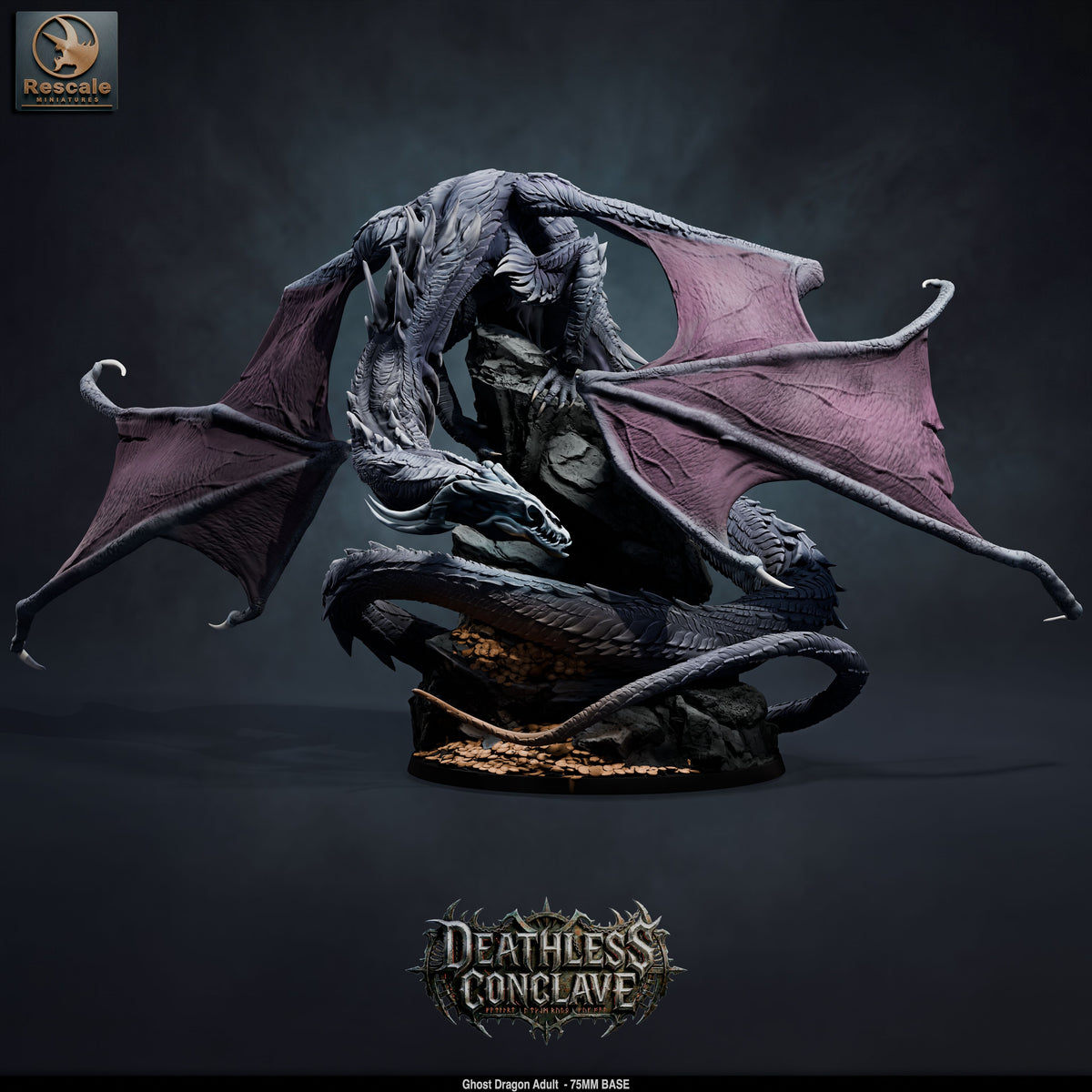 Ghost Dragon Adult // D&D Miniature Monstrosity