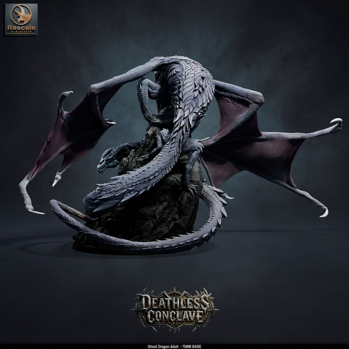 Ghost Dragon Adult // D&D Miniature Monstrosity