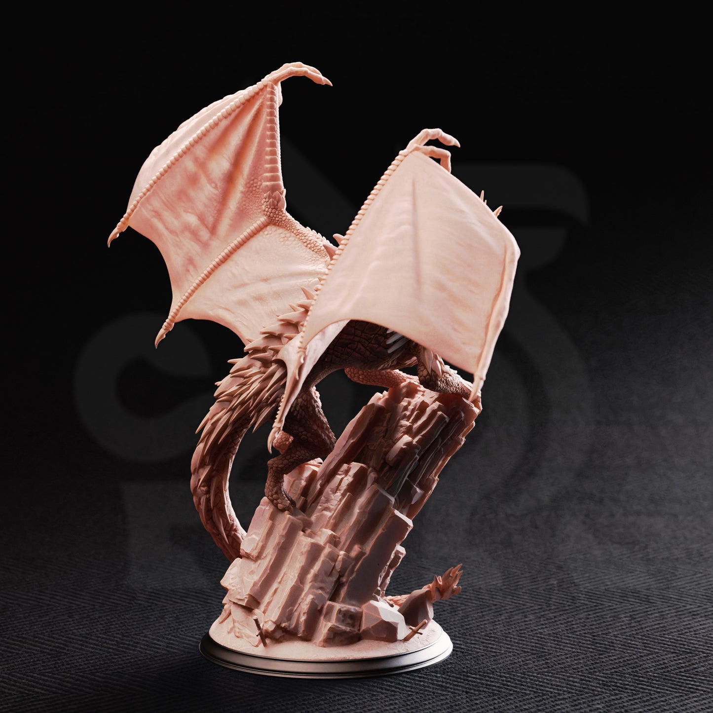 Gintharax - Adult Silver Dragon // D&D Miniature